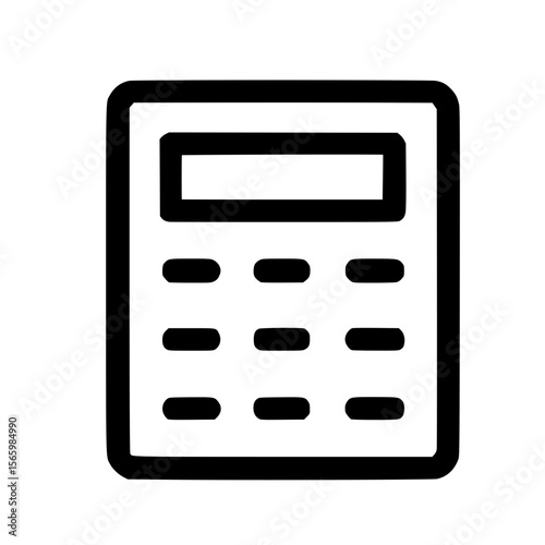 Minimalist Line Calculator Device for Calculation Finance and Accounting Icon