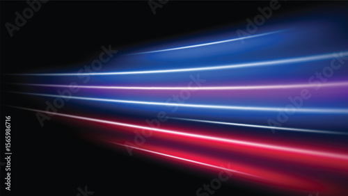 abstract futuristic light trails on black background. hi tech speed lines decoration