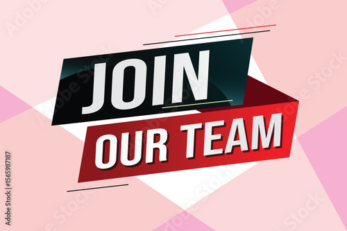join our team word concept vector illustration with modern futuristic 3d style for landing page template ui web mobile app poster banner flyer background gift card coupon label wallpaper 