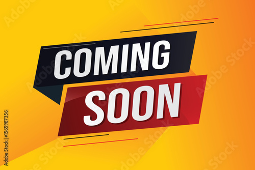 coming soon word concept vector illustration with lines 3d style for social media landing page, template, ui, web, mobile app, poster, banner, flyer, background, gift card, coupon, label, wallpaper 