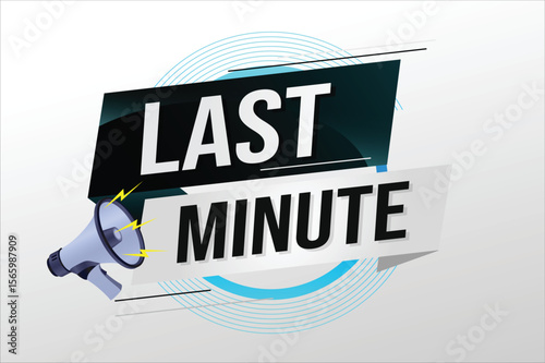 last minute word concept vector illustration with lines 3d style for social media landing page, template, ui, web, mobile app, poster, banner, flyer, background, gift card, coupon, label, wallpaper 