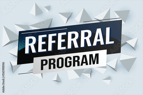 referral program word concept vector illustration with lines modern futuristic 3d style for landing page template ui web mobile app poster banner flyer background gift card coupon label wallpaper 
