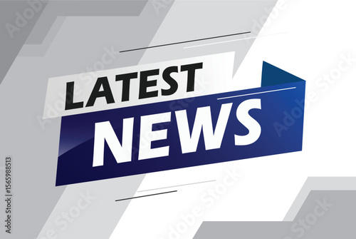 Latest news word concept vector illustration with blue lines modern futuristic 3d style for landing page template ui web mobile app poster banner flyer background gift card coupon label wallpaper 