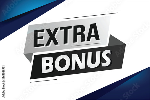extra bonus word concept vector illustration with lines 3d style for social media landing page, template, ui, web, mobile app, poster, banner, flyer, background, gift card, coupon, label, wallpaper 