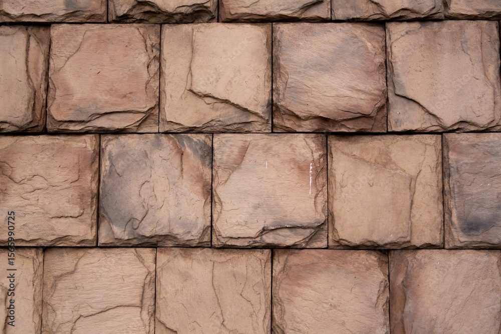 Fototapeta premium Modern stone wall, Close-up