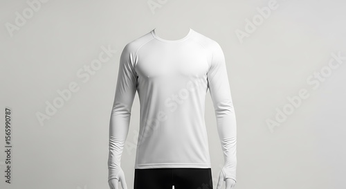White Long Sleeve Shirt Mockup for Fashion