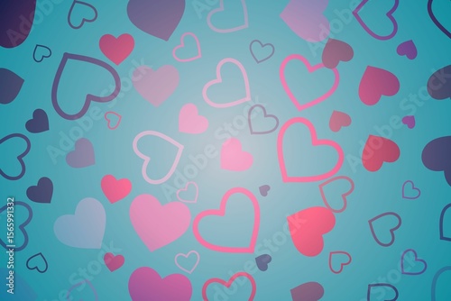 Digitally generated Valentines heart pattern