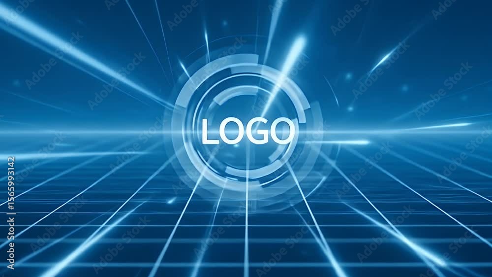 Abstract dynamic blue technology background with futuristic design