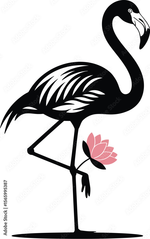 Obraz premium Vector black silhouette of a animals on a white background