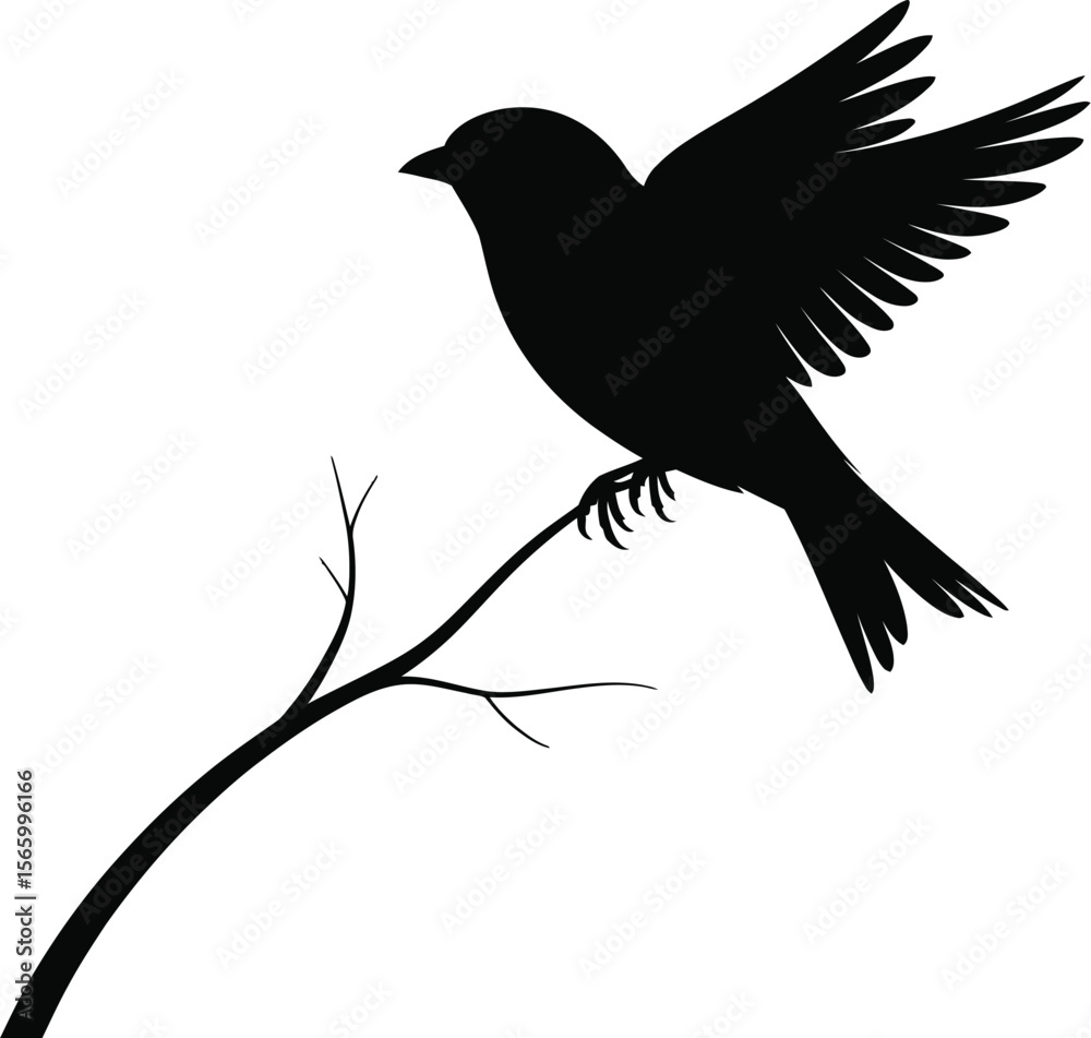 Fototapeta premium Vector black silhouette of a animals on a white background