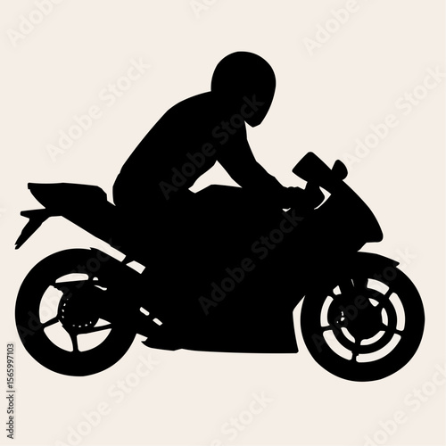 motorcycle silhouette vector