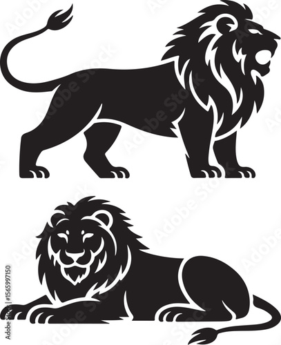 Majestic Lion Silhouette Vector

King of the Jungle Lion Design

Fierce Lion Head Illustration

Wild Lion Roar Silhouette Art

Regal Lion Animal Vector