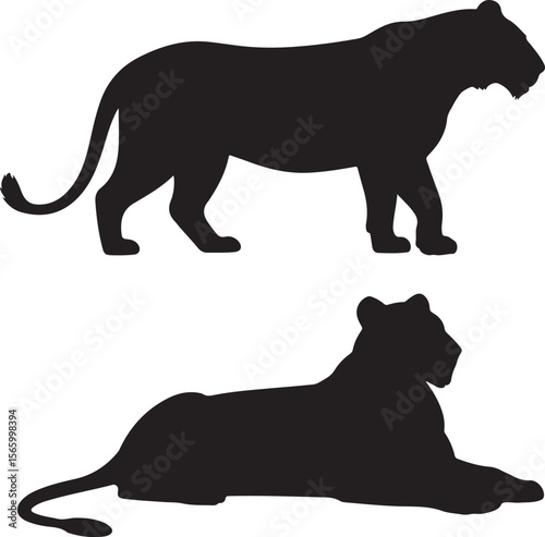 Majestic Lion Silhouette Vector

King of the Jungle Lion Design

Fierce Lion Head Illustration

Wild Lion Roar Silhouette Art

Regal Lion Animal Vector