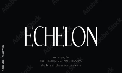 Attractive elegant Echelon serif alphabet display font vector with ligature style