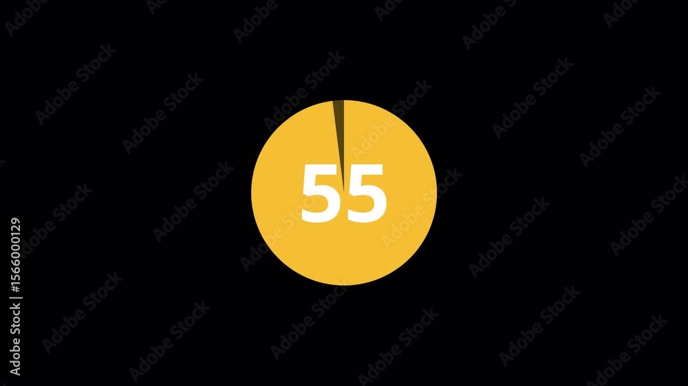 Rotating Circle Countdown Timer Animation from 60 to 0 Seconds on Transparent Background in 4k for Video Editing and Overlay Use Rotating Circle Countdown Timer Animation from 60 to 0 Seconds on Transparent Background in 4k for Video Editing and Overlay Use