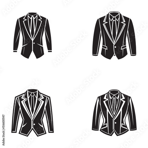 Stylish Suit Jacket Designs Elegant Illustrations for Fashion and Business