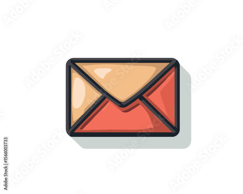 Email icon, vector style simple color