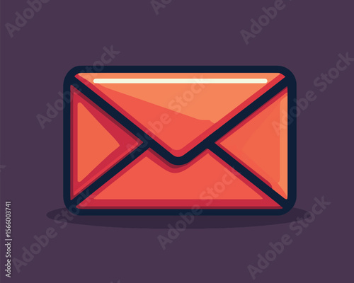 Email icon, vector style simple color