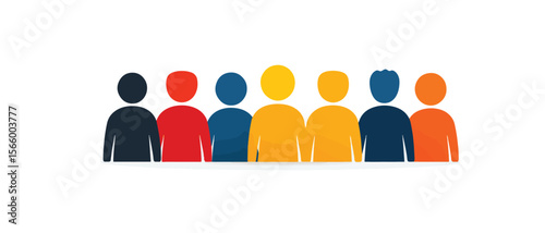 leader teamwork icon, vector style simple color