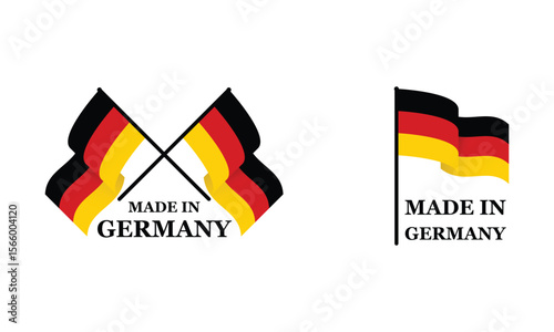 Made in germany label design in 2 style