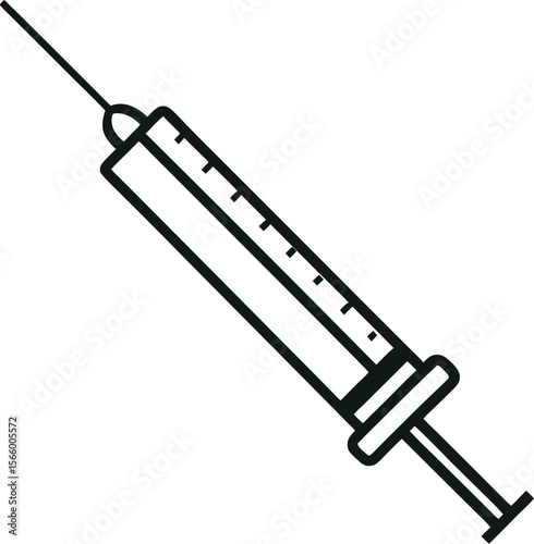 syringe on white background