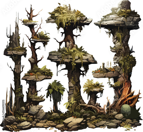  Floating Forest Ground Tile Asset