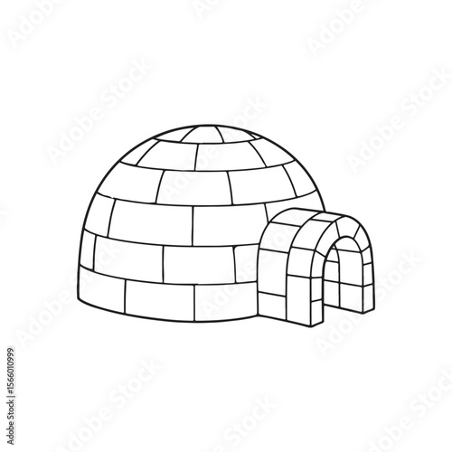 Igloo vector isolated on white background