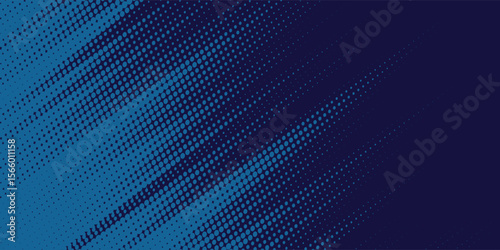 Dot blue wavy halftone background. Dot pop art sport style abstract modern
