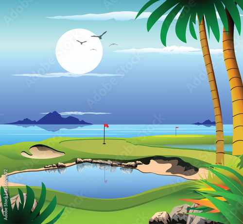 Tropical Beach Golf Course