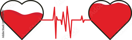 heart and heartbeat symbol