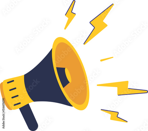 megaphone icon on white background