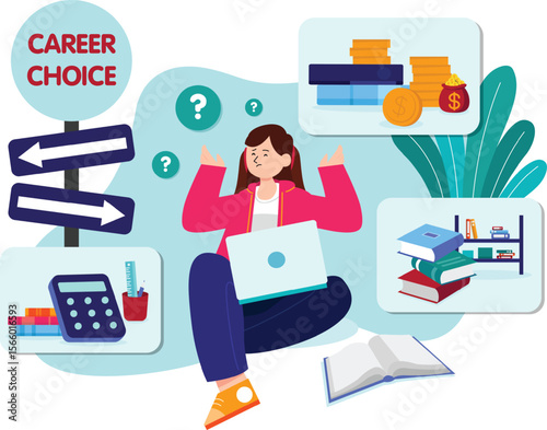 business woman working on computer