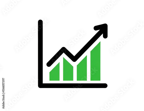 business graph with arrow