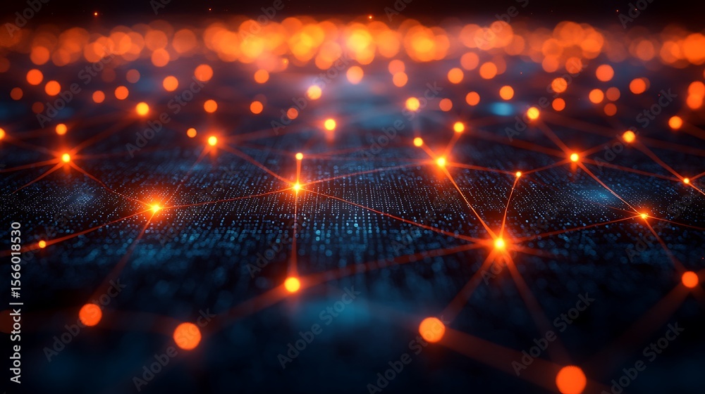 Fototapeta premium Abstract network technology connection illustration