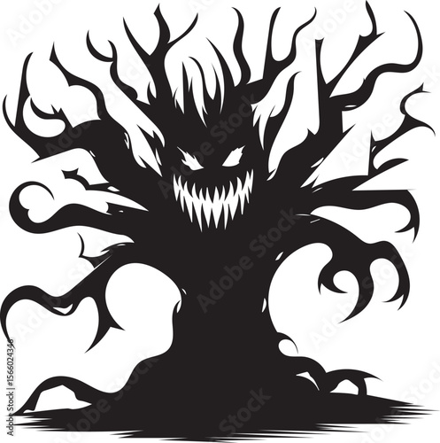 halloween silhoutte vector. white background