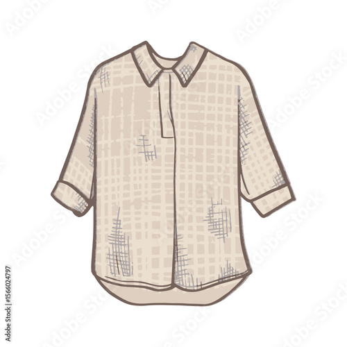 Front view of dirty shirts (linen, hemp shirts)