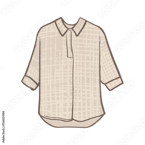 Front view of checked pattern shirts