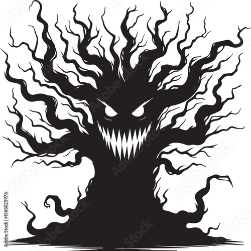 halloween silhoutte vector. white background