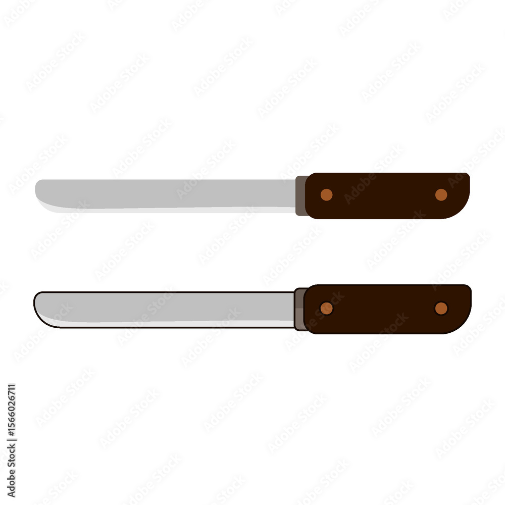 bread knife isolated on white bread knife isolated on white