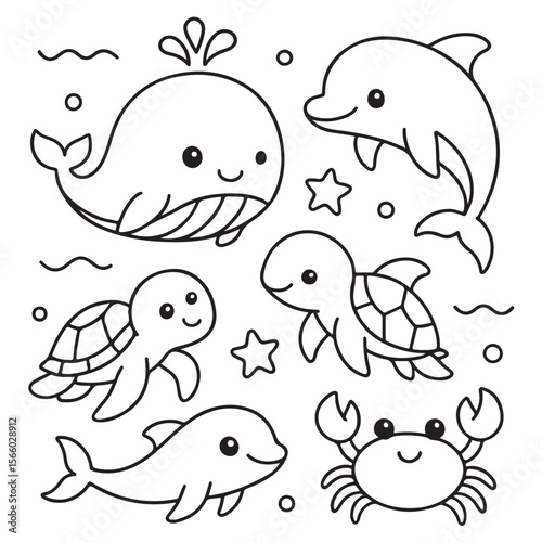 Ocean Animals Coloring Pages 