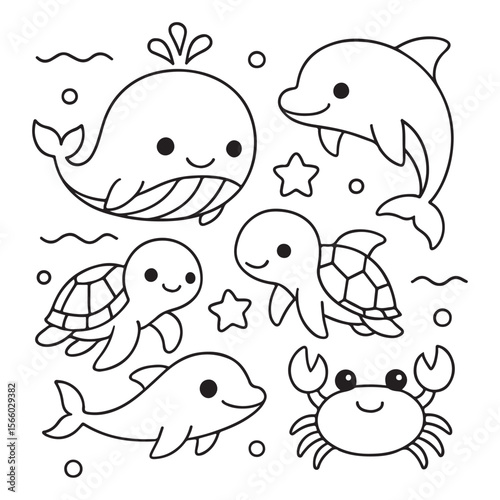 Ocean Animals Coloring Pages 