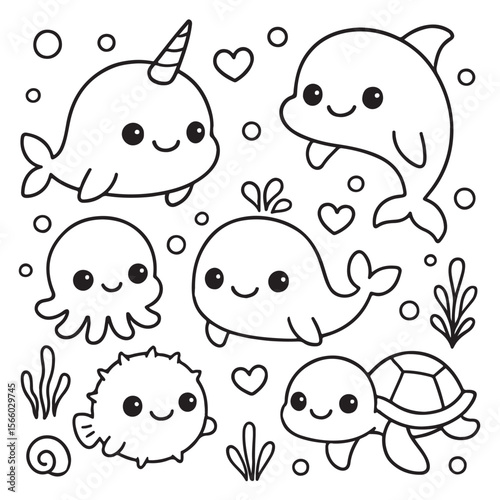 Ocean Animals Coloring Pages 