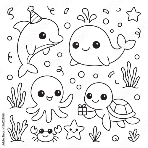 Ocean Animals Coloring Pages 