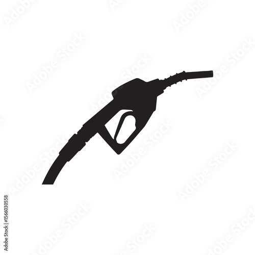 Fuel pump nozzle gasoline isolated on white background