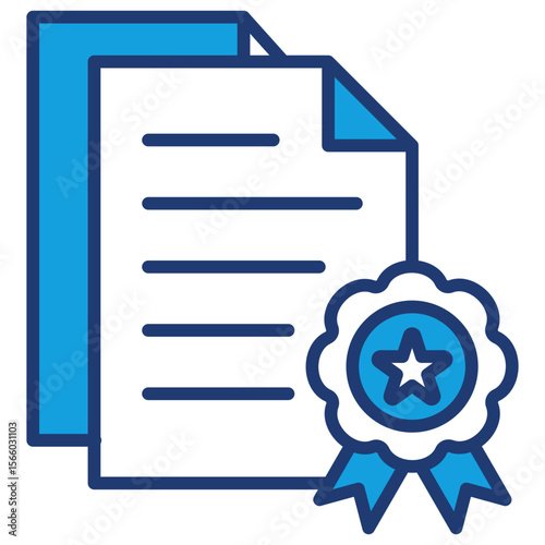 Standardization Blue Icon