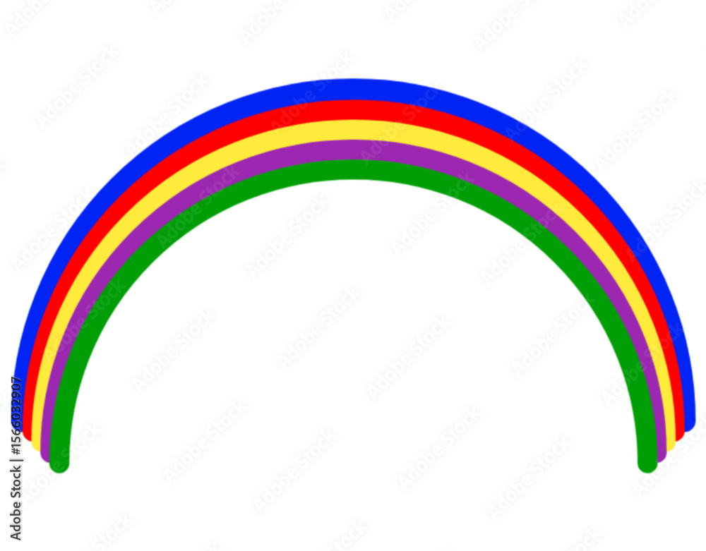 Fototapeta premium Colorful Rainbow Arch Against PNG