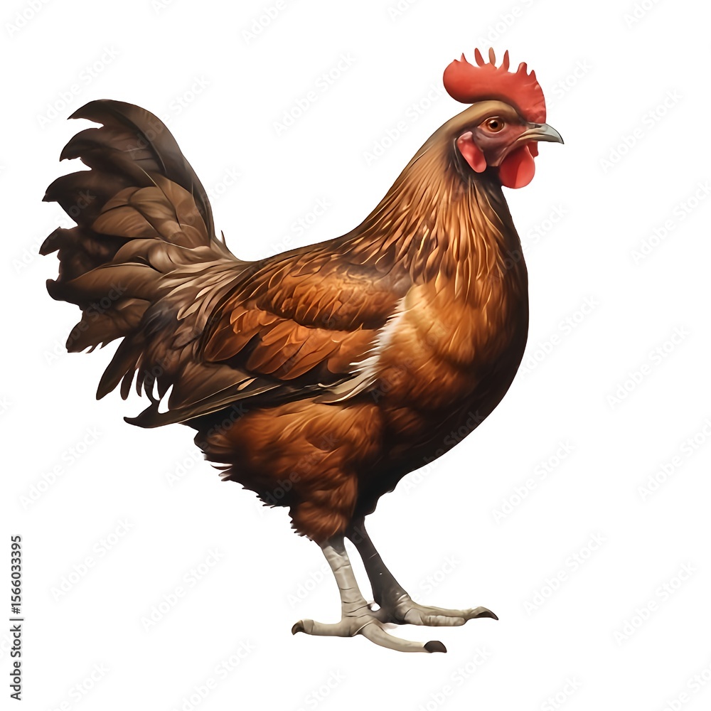 Fototapeta premium rooster isolated on white