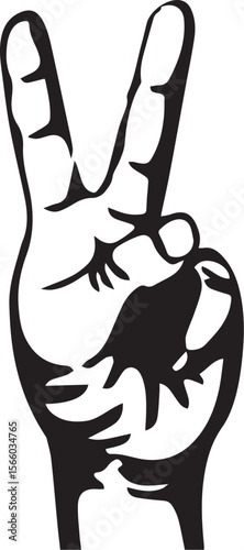 Peace Sign Hand Gesture Icon