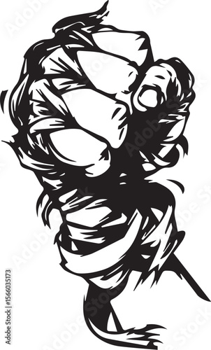 Print Fighter Fist with Hand Wraps