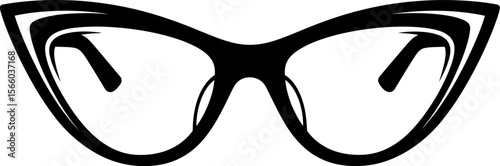 Black cat eye glasses vector design for fashion eyewear and optical accessories illustration graphic design editable vector